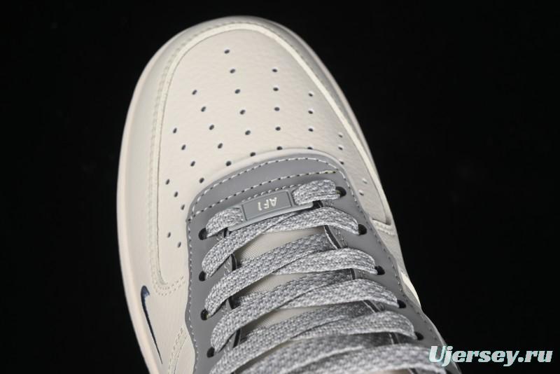 Nike Air Force 1 '07 Low Stone Island Supreme Collaboration Off-White Star Grey Low-Top Casual Sneakers - BB1616-303