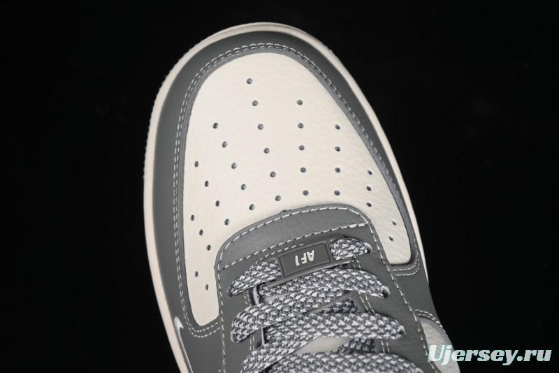 Nike Air Force 1 '07 Low Stussy Collaboration - Premium Gray Low-Top Casual Sneakers - BB5353-512