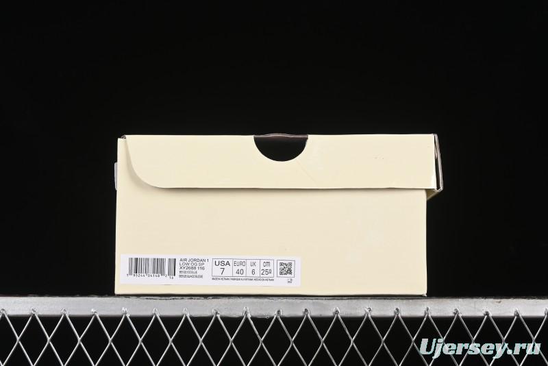 Nike Travis Scott x Fragment Design x Air Jordan 1 Low OG SP AJ1 Supreme Collaboration - White Blue Lettering Low Top Casual Sneakers - XY2688-116