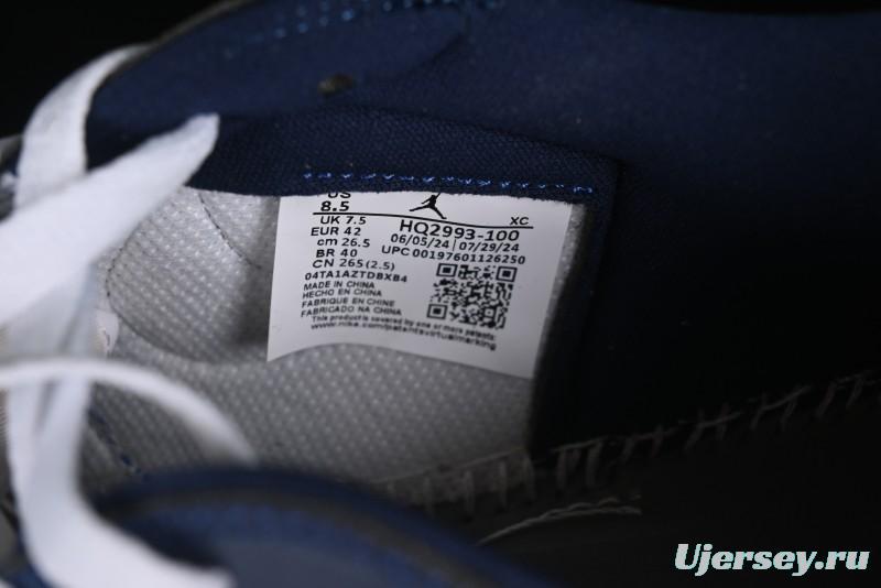 Nike Air Jordan 1 Low OG "Howard University" Casual Sneakers with Blue Toe and Red Heel - HQ2993-100