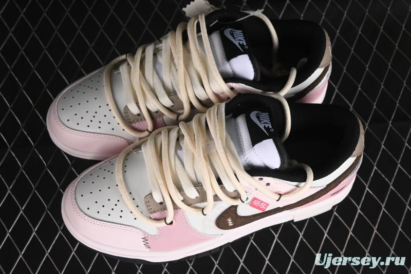 Nike Dunk Low Panda Prank Special Edition Heartbeat Mail Casual Sneakers - CW1590-100