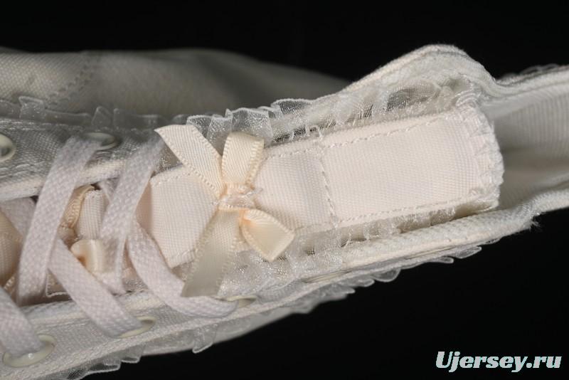 Converse Lifestyle Run Star Legacy Platform High Top Canvas Shoes with Mini Bow and Lace Trim - A10027C