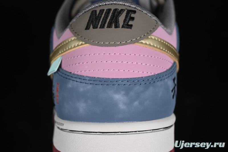 Nike Dunk Low Retro Deconstructed Casual Sneakers with Black Myth Wukong Theme Cloud Dragon Pattern - WK0820-001