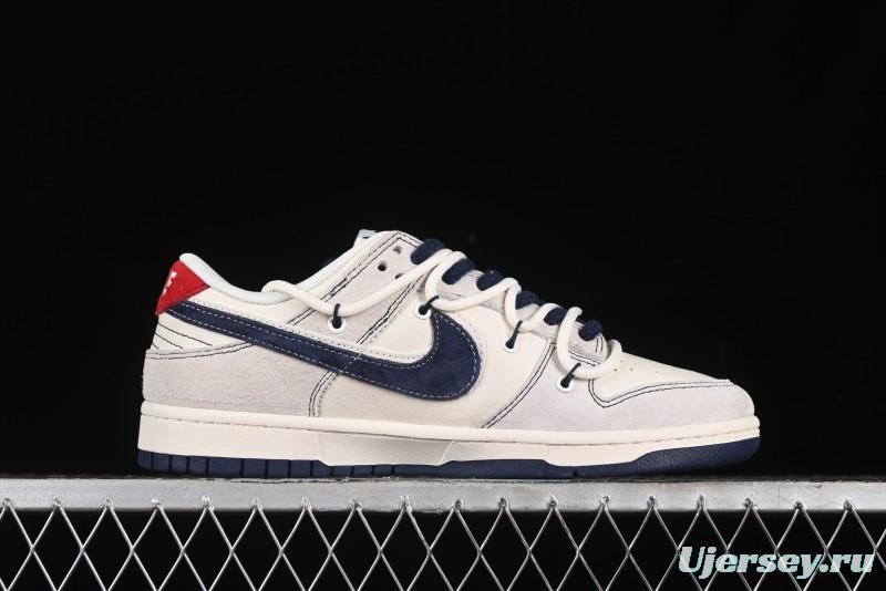 Nike SB Dunk Low BAPE Collaboration - Strap Blue Swoosh Anniversary Customized Low-Top Casual Sneakers SJ2068-298