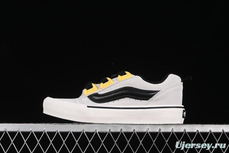 Vans Knu Skool Low Top Retro Casual Vulcanized Sneakers in Grey Black - VN000CZUVA3