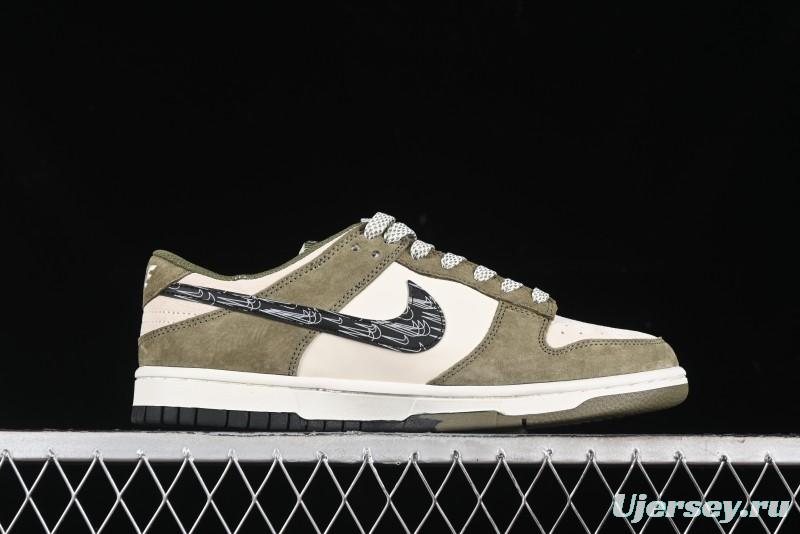 Nike SB Dunk Low UN Phantom Military Green Black Swoosh Anniversary Custom Low-Top Casual Skate Shoes - DJ2024-037
