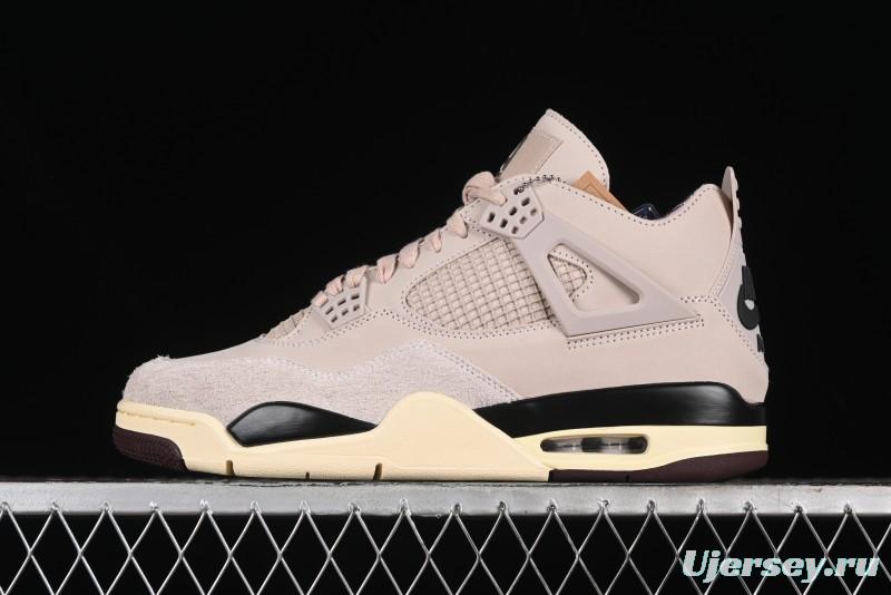 Nike A Ma Maniere x Air Jordan 4 Retro "Fossil Stone" Sneakers - FZ4810-200