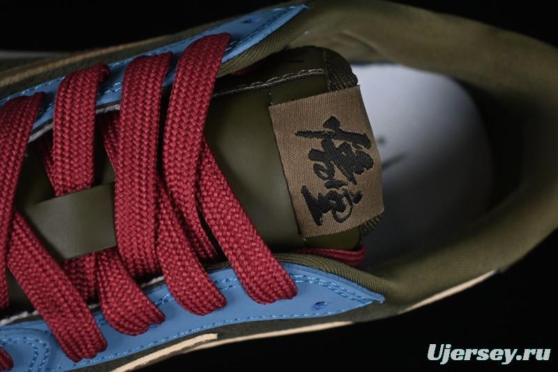 Nike Travis Scott x Fragment Design x Air Jordan 1 Low OG SP AJ1 Low Top Casual Sneakers - CH6336-015