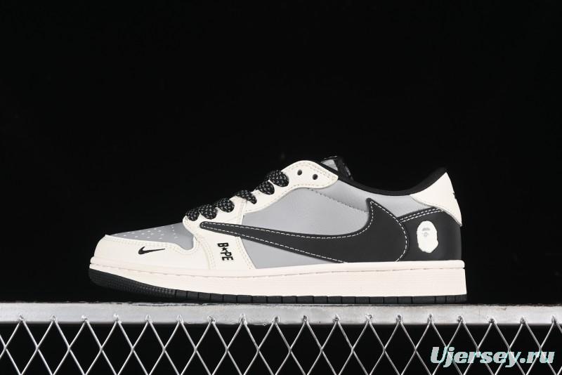 Nike Travis Scott x Fragment Design x Air Jordan 1 Low OG SP AJ1 Bape Collaboration - BB6511-626