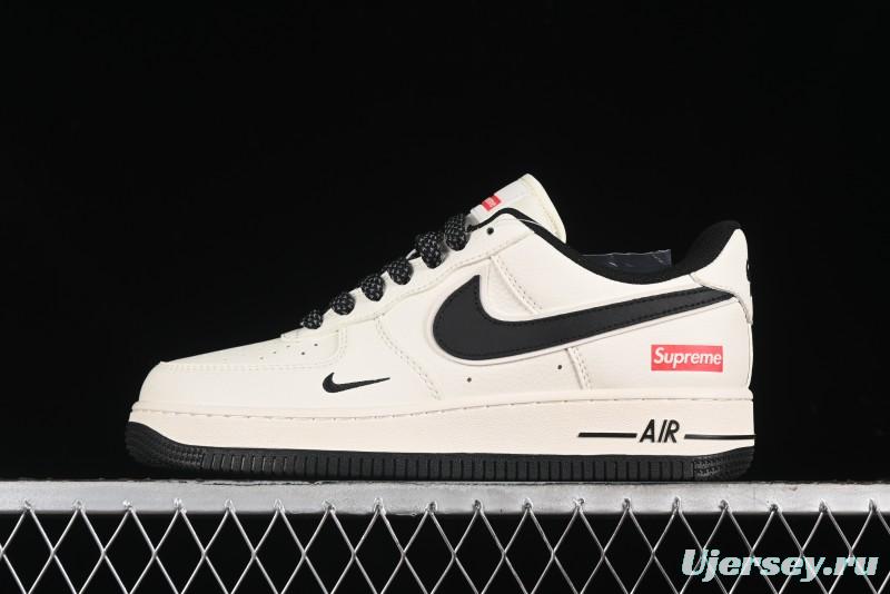 Nike Air Force 1 '07 Low Supreme Collaboration - Beige Black Starry Sneakers - XZ6188-013
