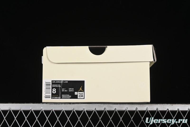 Nike Air Jordan 1 Low OFF-WHITE Collaboration - Retro Basketball Shoes with Beige Green Stitching - CF3688-021