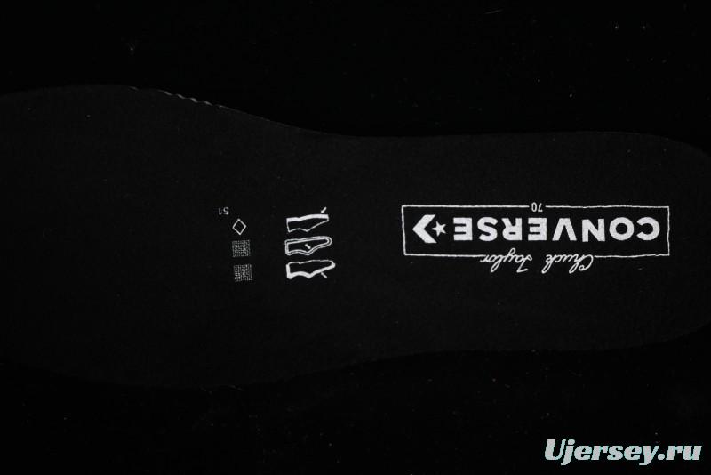 Converse Chuck 70s High Top Canvas Sneakers with Fur Lining in Black & White - A13863C