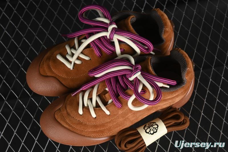 Alexander McQueen Flexion Retro Sneakers in Brown/Suede with Anatomical Design - 2024s