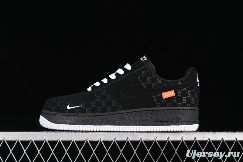 Nike Air Force 1 '07 Low Gucci Bear Collaboration - Midnight Black Low-Top Casual Sneakers - KK1988-007