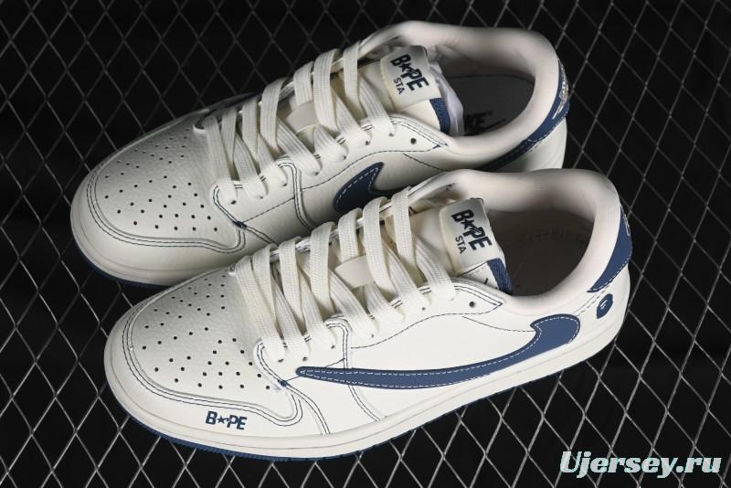 Nike Travis Scott x Fragment Design x Air Jordan 1 Low OG SP AJ1 Bape Collaboration - CH6336-008