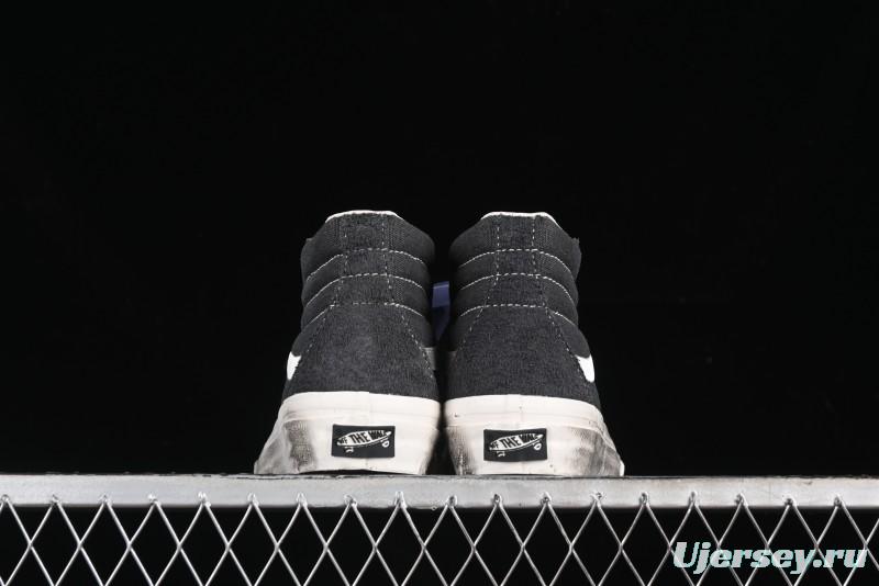 Vans Notre Premium Sk8-Hi High-Top Skate Shoes with Striped Design and Washed Effect - VN000CR0RVN