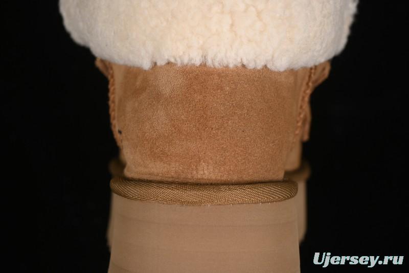 UGG Classic Mini II Fur Lace-Up Platform Short Boots with Treadlite Outsole - 1143954