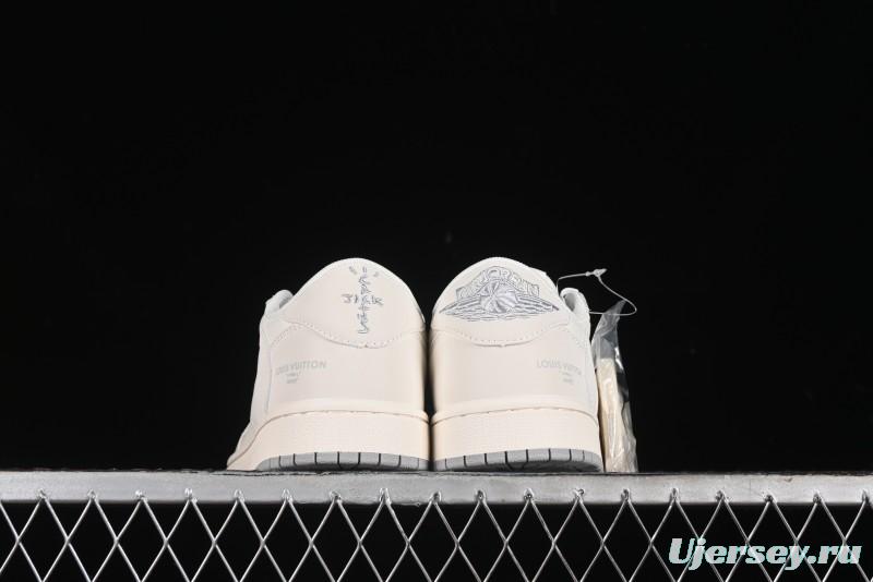 Nike Travis Scott x Fragment Design x Air Jordan 1 Low OG SP AJ1 LV Collaboration - XZ1268-002
