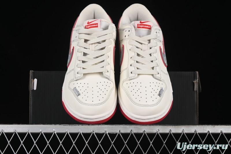 Nike SB Dunk Low SUP Collaboration - Signature Grey Check Anniversary High-End Custom Low-Top Casual Skate Shoes DJ2024-030