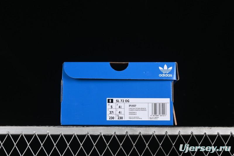 Adidas Originals SL 72 OG Retro Running Shoes with Nylon Upper and Suede Accents - IF1937