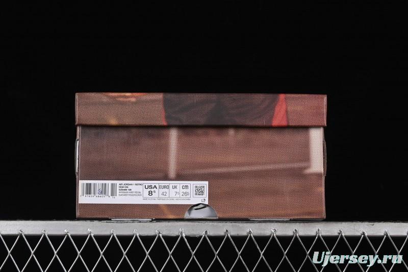 Nike Air Jordan 1 High OG Retro Basketball Shoes with Black Toe Design - DZ5485-106