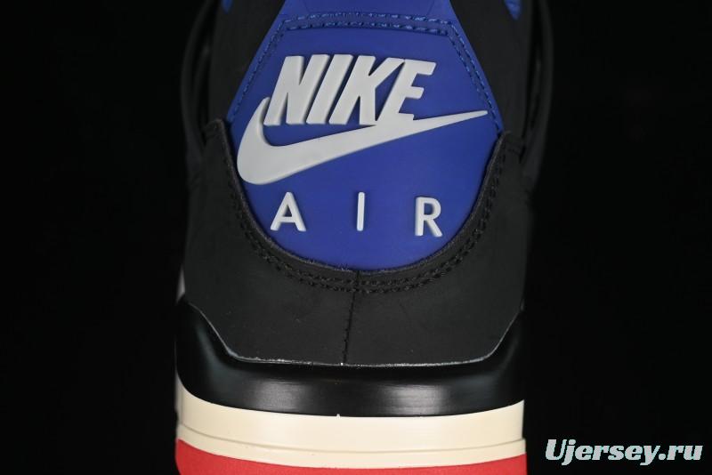 Nike Air Jordan 4 Retro Basketball Shoes in Black, Blue and Neutral Grey - FV5029-003