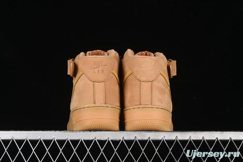 Nike Air Force 1 '07 Mid Suede Casual Sneakers in Wheat - DJ9158-200