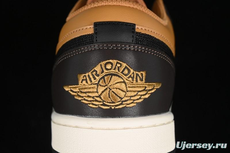 Nike Air Jordan 1 Low Flax/Baroque Brown Casual Basketball Shoes - HQ3603-201