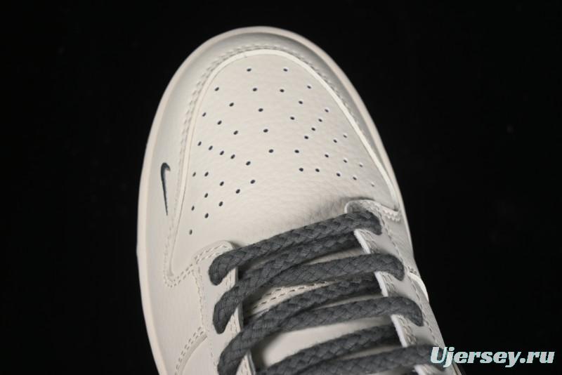 Nike SB Dunk Low Carhartt Collaboration - Off White Grey Swoosh Anniversary Custom Low-Top Casual Skate Shoes - SJ1089-006