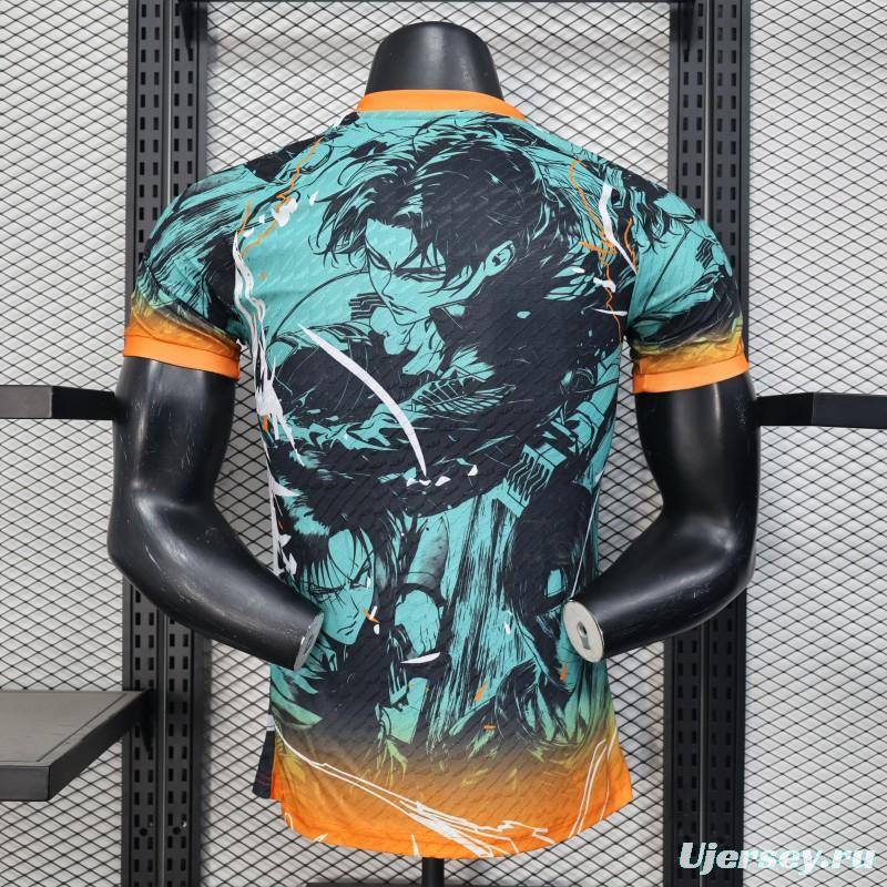 Player Version 2025 Japan Teal with Anime Warrior Jersey