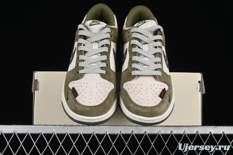 Nike SB Dunk Low UN Phantom Military Green Black Swoosh Anniversary Custom Low-Top Casual Skate Shoes - DJ2024-037