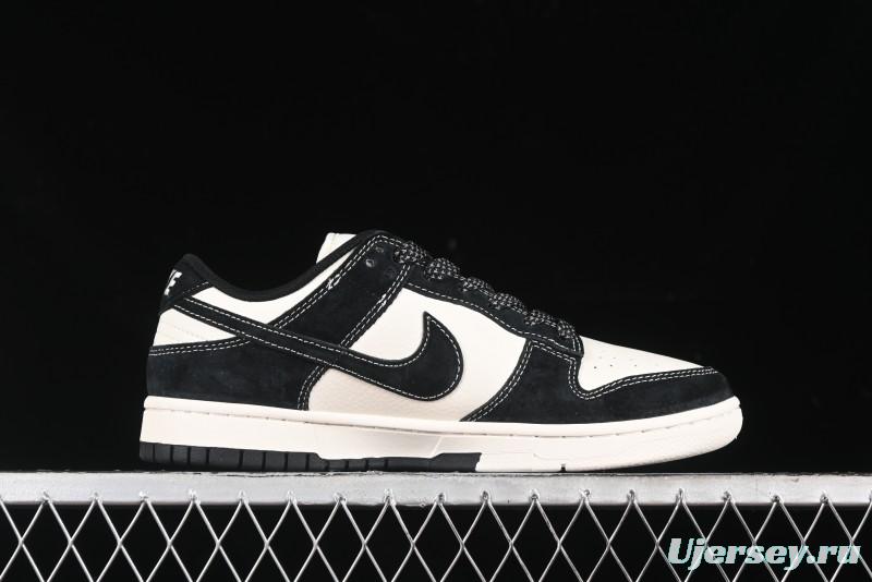 Nike SB Dunk Low SUP Collaboration - Black White Black Swoosh Anniversary Custom Low-Top Casual Skate Shoes - MM1089-020