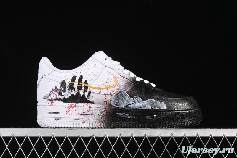 Nike Air Force 1 '07 Low Black Myth Wukong Custom Spray-Painted Gift Box Low-Top Casual Sneakers - ZH0316-045