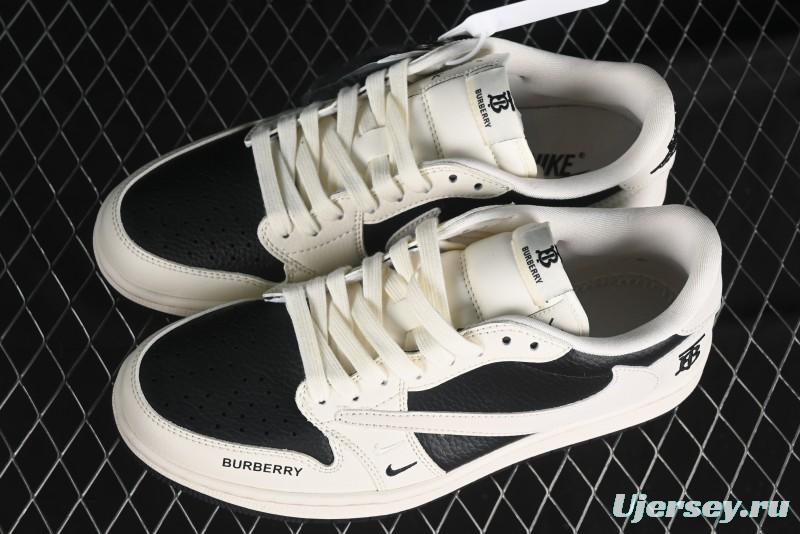 Nike Travis Scott x Fragment Design x Air Jordan 1 Low OG SP AJ1 Burberry Collaboration - BB6588-316