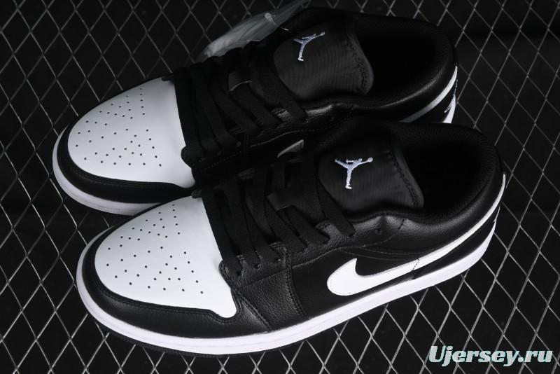 Nike Air Jordan 1 Low Retro Basketball Shoes in Black and White - 553558-043