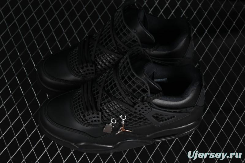 Nike Air Jordan 4 Retro Basketball Shoes with Mesh Design - FV7251-001