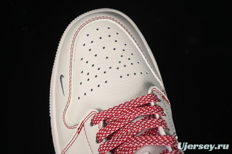 Nike Air Jordan 1 Low AJ1 Supreme Collaboration - Red Rabbit Retro Basketball Shoes - SJ9950-025