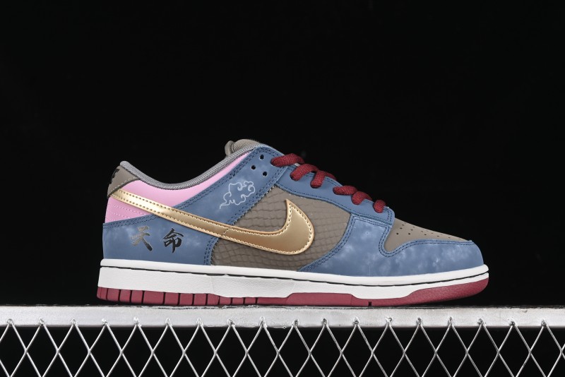 Nike Dunk Low Retro Deconstructed Casual Sneakers with Black Myth Wukong Theme Cloud Dragon Pattern - WK0820-001