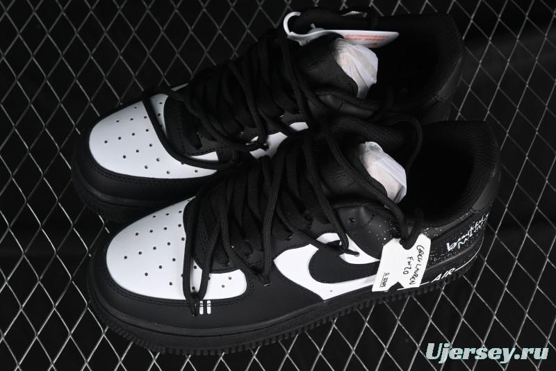 Nike Air Force 1 '07 Low Retro Street Spray White Peach Bubble Casual Sneakers - ZH0316-038