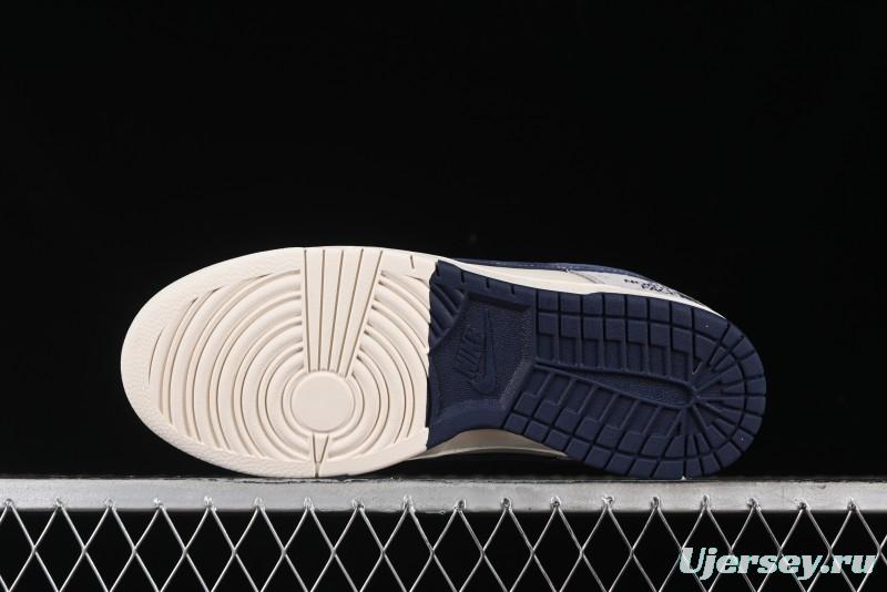 Nike SB Dunk Low The North Face Collaboration - Grey Pig Eight Blue Hook Anniversary High-End Custom Low-Top Casual Skate Shoes - SJ1089-010