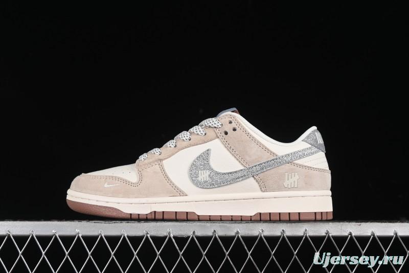 Nike SB Dunk Low UN Collaboration - Light Brown with Silver Swoosh Anniversary High-End Custom Low-Top Casual Sneakers - CF3688-013