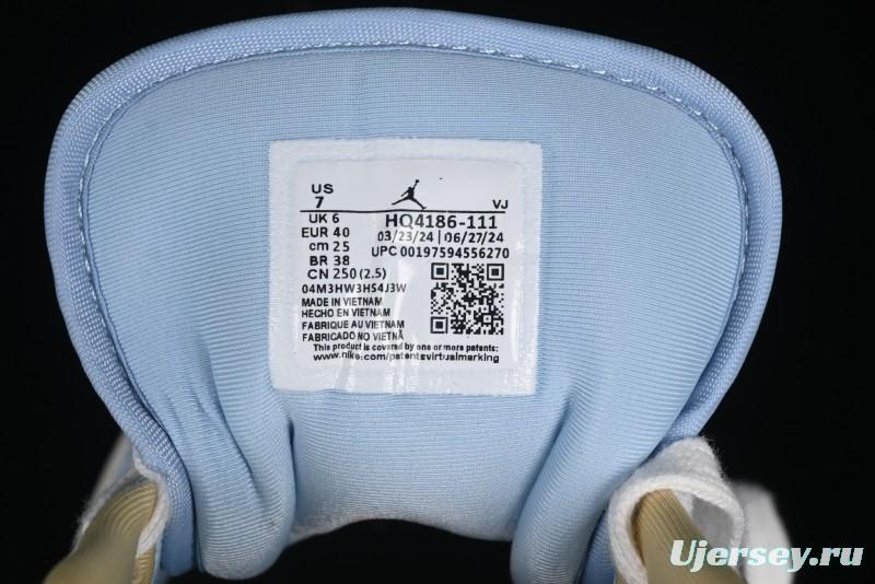 Nike Air Jordan 1 Low OG AJ1 Retro Basketball Shoes in White and Brown - HQ4186-111