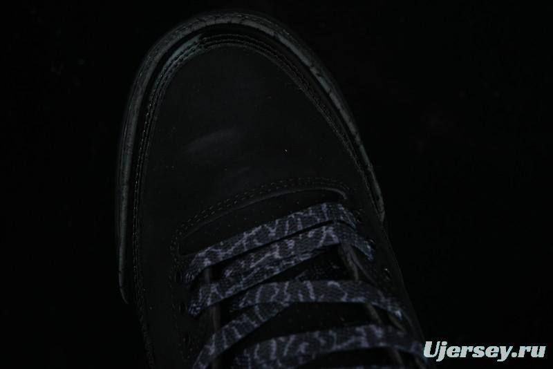 Nike Air Jordan 3 Retro Basketball Shoes in Midnight Black - CT8532-001