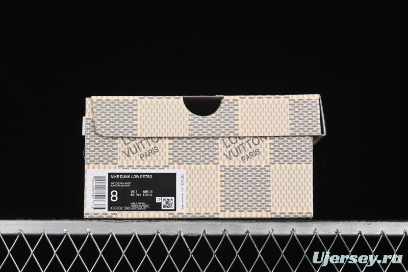 Nike SB Dunk Low LV Collaboration - Denim Print Swoosh Anniversary High-End Custom Low-Top Casual Skate Shoes - XB3802-360