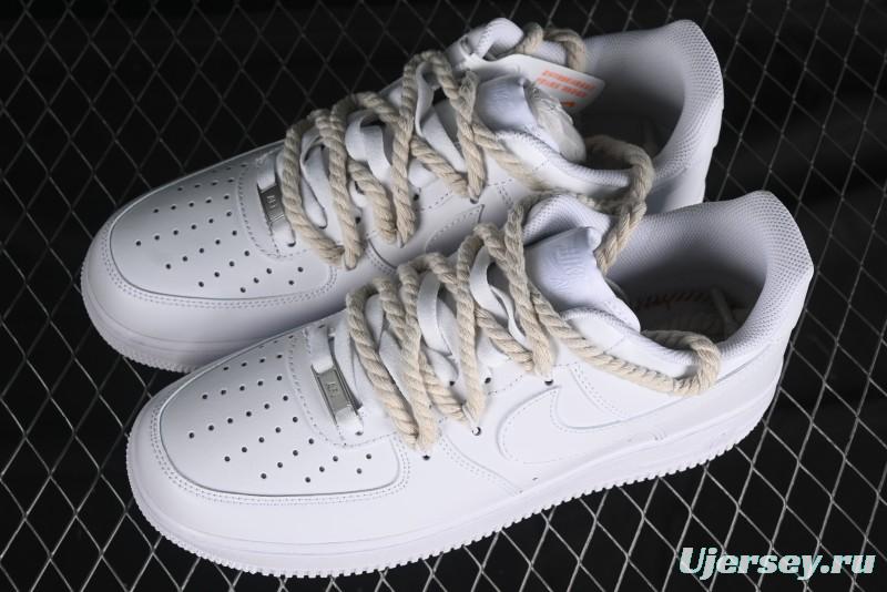 Nike Air Force 1 '07 Low White Deconstructed Casual Sneakers - CW2288-046