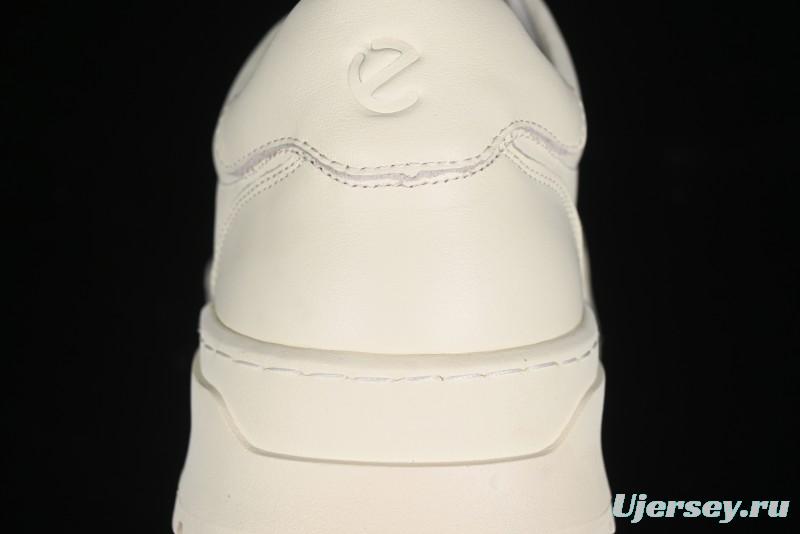 ECCO Street Light Series Autumn Platform Round Toe Versatile Casual White Sneakers 63311901002