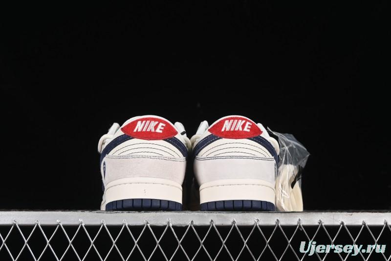 Nike SB Dunk Low BAPE Collaboration - Strap Blue Swoosh Anniversary Customized Low-Top Casual Sneakers SJ2068-298