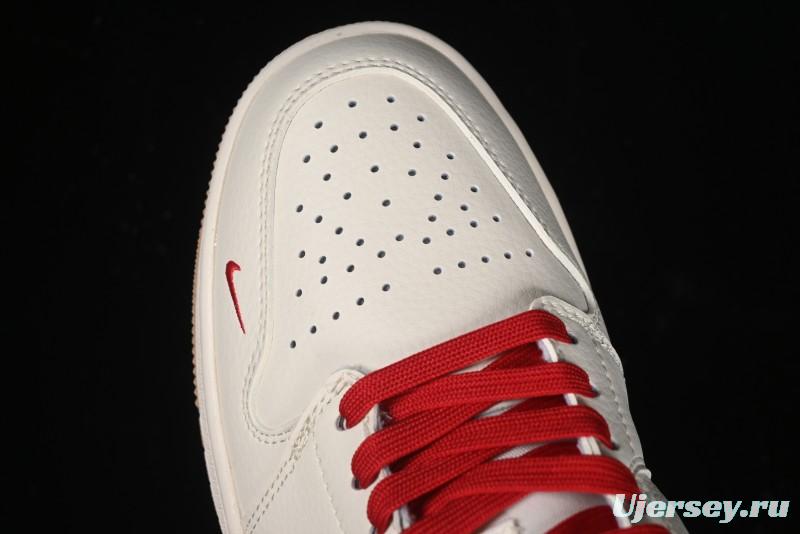 Nike Air Jordan 1 Low Supreme Collaboration - Retro Basketball Shoes in Blue and Gum Sole - SJ9950-022