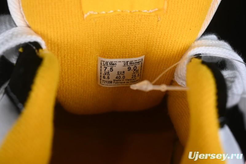 Vans Knu Skool Low-Top Retro Casual Vulcanized Slip-On Sneakers in Black White Yellow - VN000D6C6RJ