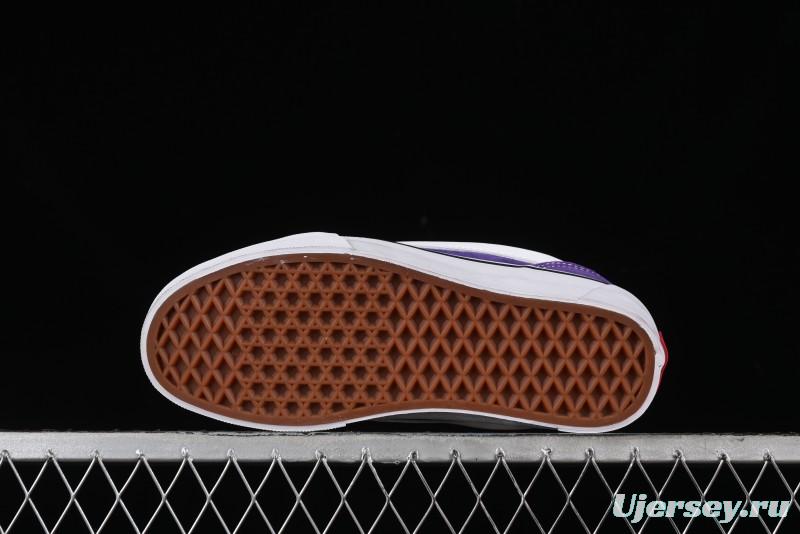 Vans Classics Knu Skool Full-Grain Leather Retro Sneakers with Chunky Silhouette - VN000CS0DRV